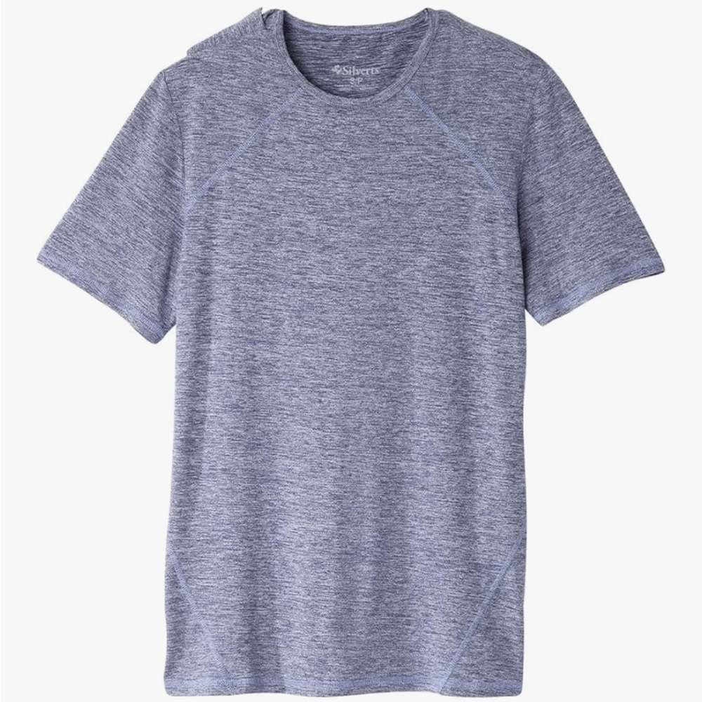 Silvert’s Men's Heather Blue Adaptive Short Sleeve Tee